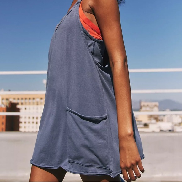 Free People Blue Mini Dress - Picture 1 of 13